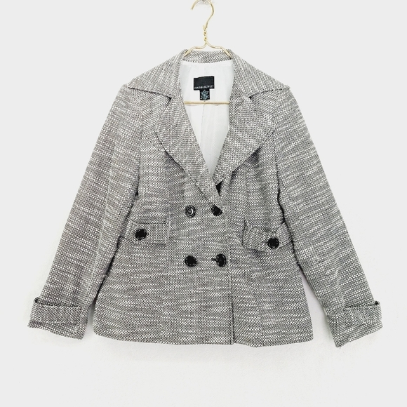 Cynthia Rowley Gray Long Sleeve Double Breasted Jacket 5124 - Picture 1 of 6